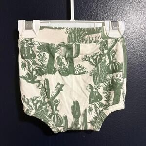 Kate Quinn 3-6M Baby Bloomers Green Cactus Print